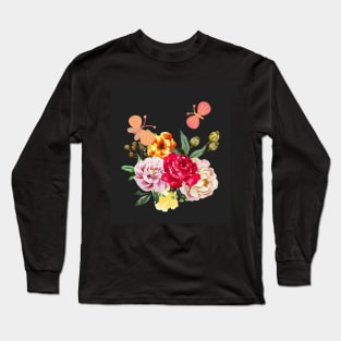 pretty colorful rose Long Sleeve T-Shirt